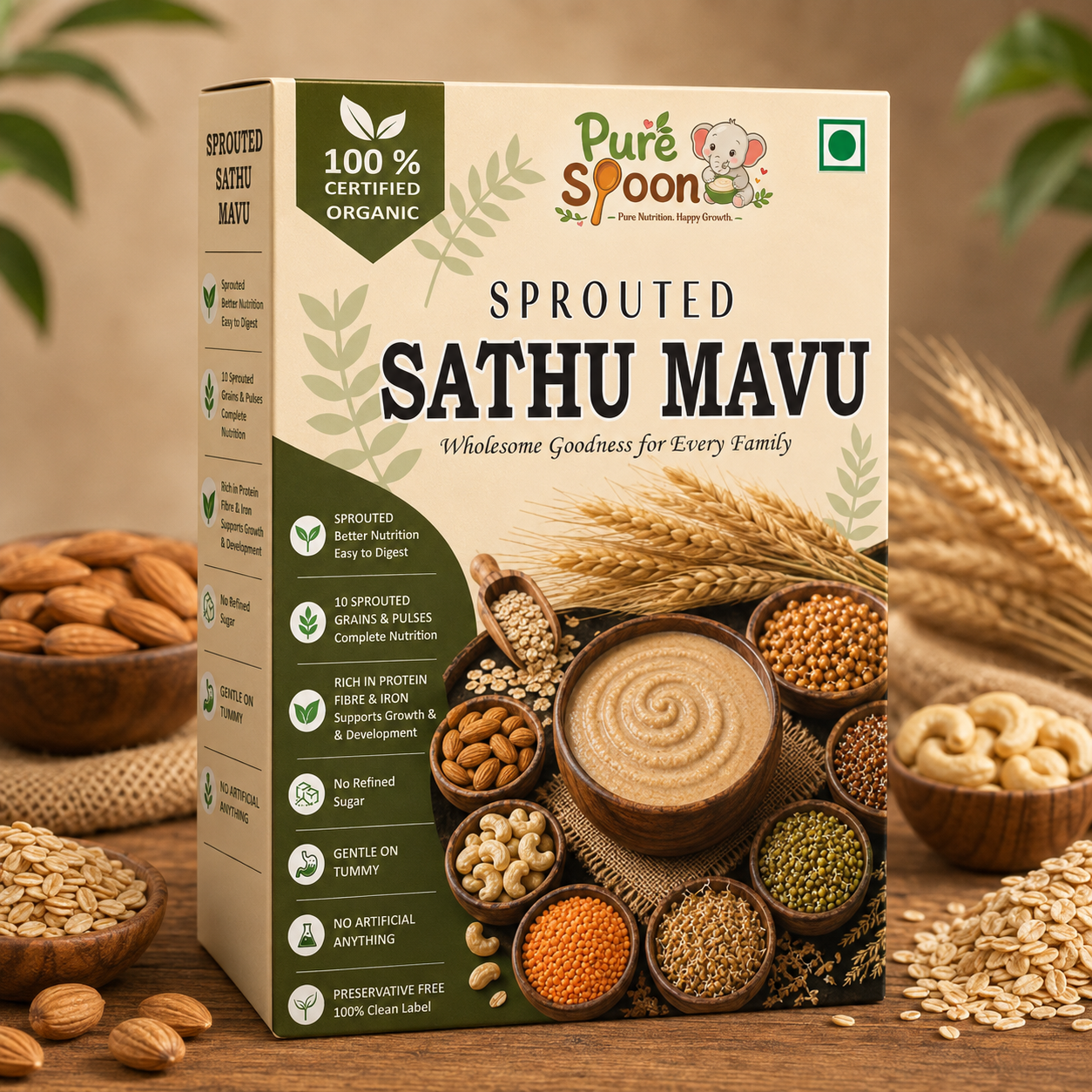 Organic Sprouted Sathu Maavu